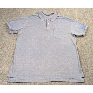 David Taylor Mens Polo Shirt Blue Heather Short Sleeve Pocket Casual Golf Polo